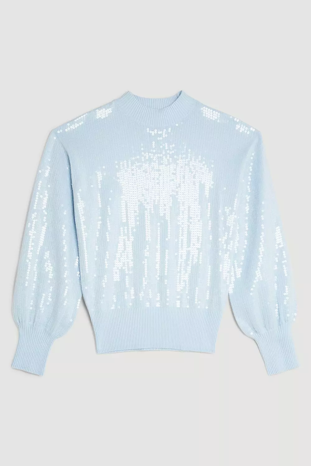 Light blue outlet cropped sweater